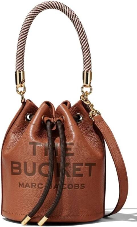 Marc Jacobs De Leren Bucket Bag in lederkleurig leer Brown Dames