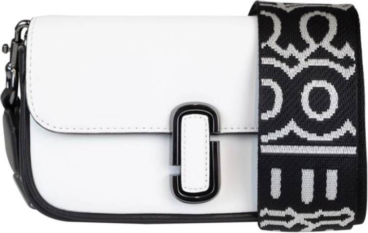Marc Jacobs De Bi-Color Snapshot Mini schoudertas White Dames