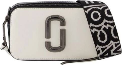 Marc Jacobs Witte Zwarte Schoudertas voor Vrouwen Double J Monogram Leren Crossbody Tas White Dames - Foto 18