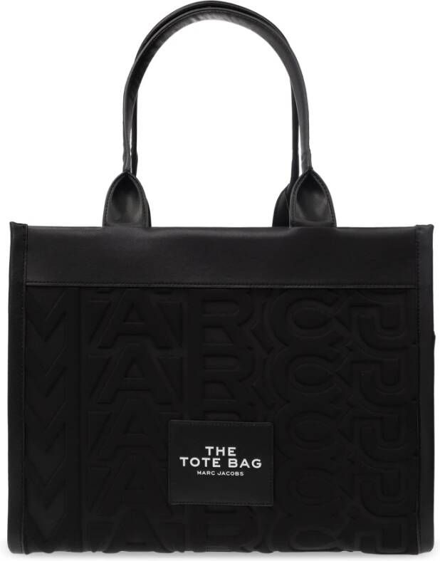 Marc Jacobs Totes The Large Logo Embossed Tote Bag in zwart
