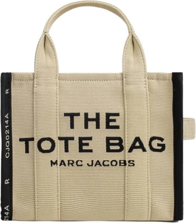 Marc Jacobs De Jacquard Mini Traveler Tote -tas Beige Dames