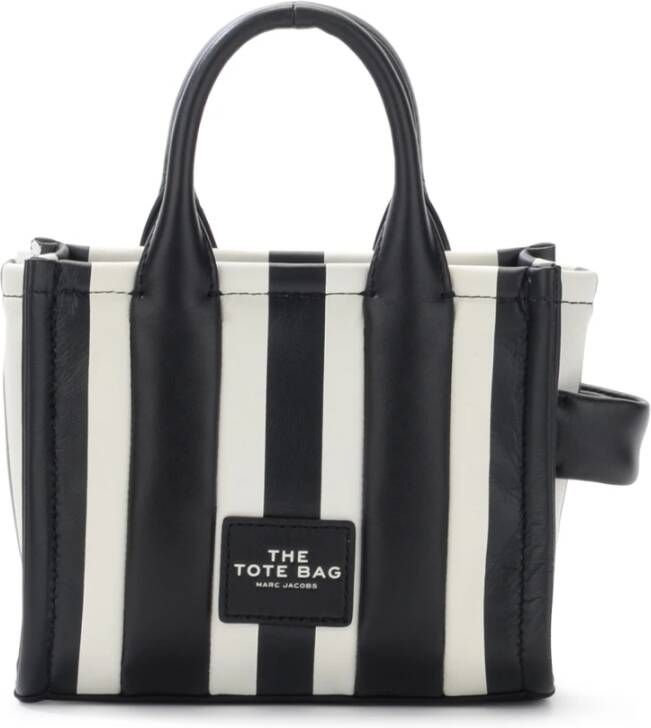 Marc Jacobs Totes Vertical Stripe Leather Tote Bag in wit