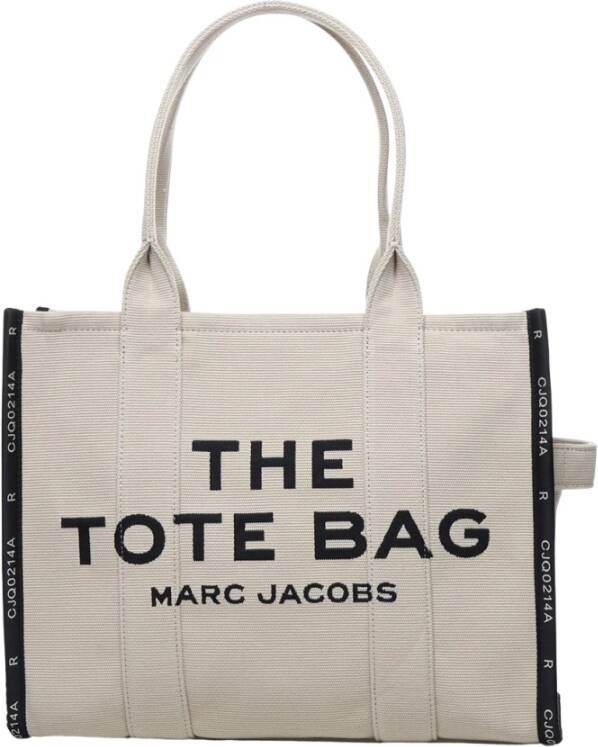 Marc Jacobs the jacquard traveler tote bag large Beige Dames