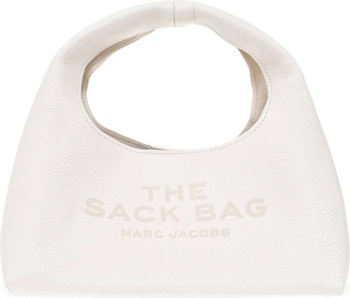 Marc Jacobs Witte Leren Mini Sack Tas Handtas White Dames