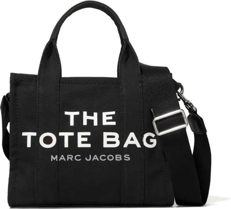Marc Jacobs Zwarte Canvas Mini Traveler Tote Tas Black Dames