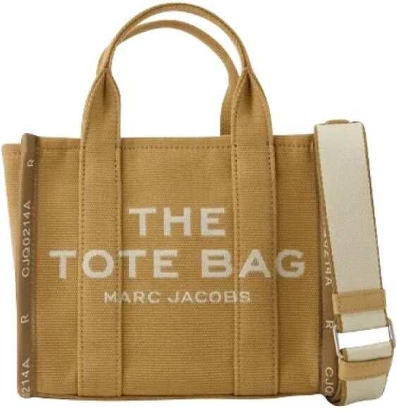 Marc Jacobs Kameel Katoenen Mini Tote Handtas Bruin Unisex