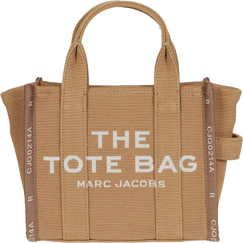 Marc Jacobs De Jacquard Small Traveler Tote Bag in zandkleur Beige Dames - Foto 1