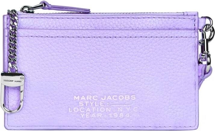 Marc Jacobs Leren Top Zip Pols Portemonnee Purple Dames