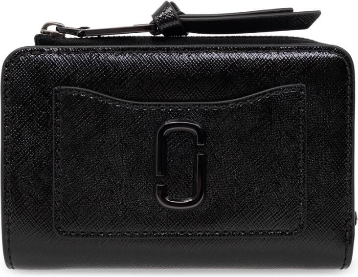 Marc Jacobs Zwarte Portemonnee met Logopatch Black Dames