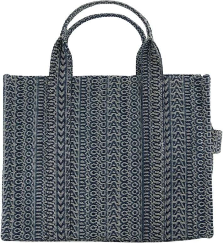 Marc Jacobs Blauwe Jacquard Stoffen Tas met Leren Afwerkingen Blue Dames - Foto 6