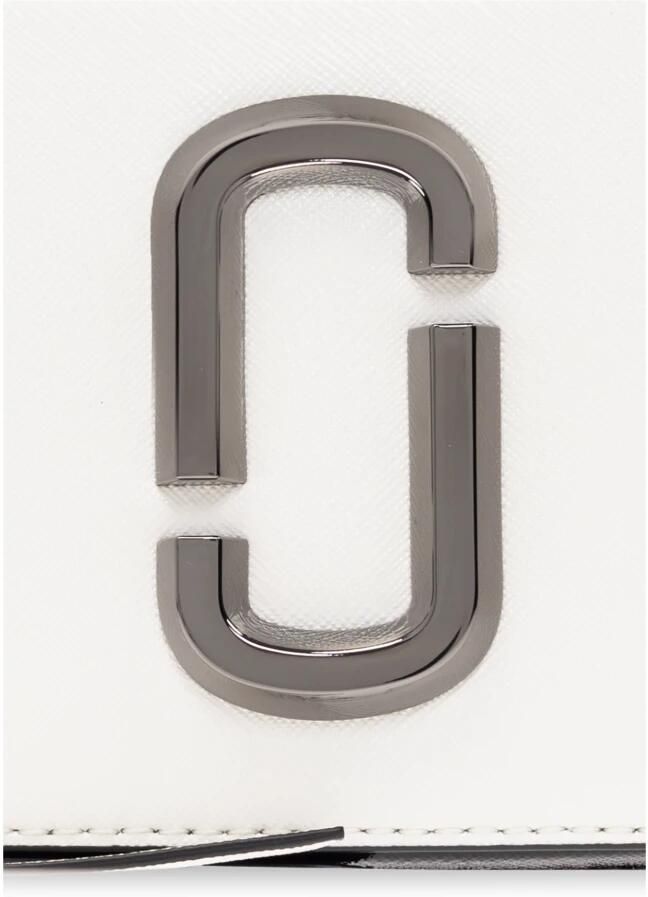 Marc Jacobs Witte Zwarte Schoudertas voor Vrouwen Double J Monogram Leren Crossbody Tas White Dames