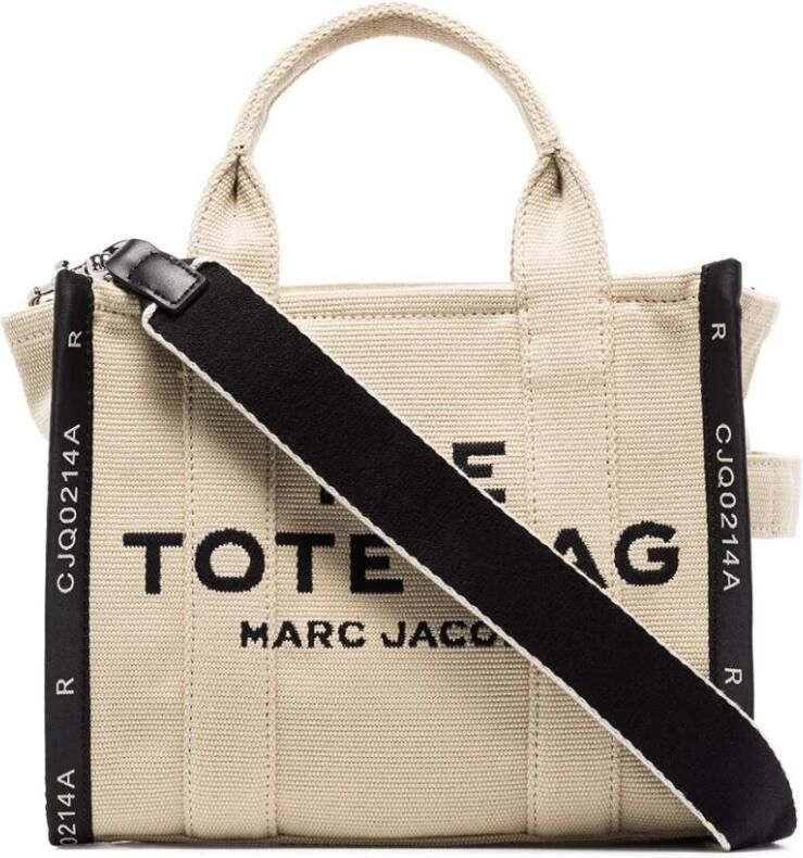 Marc Jacobs De Jacquard Small Traveler Tote Bag in zandkleur Beige Dames - Foto 3