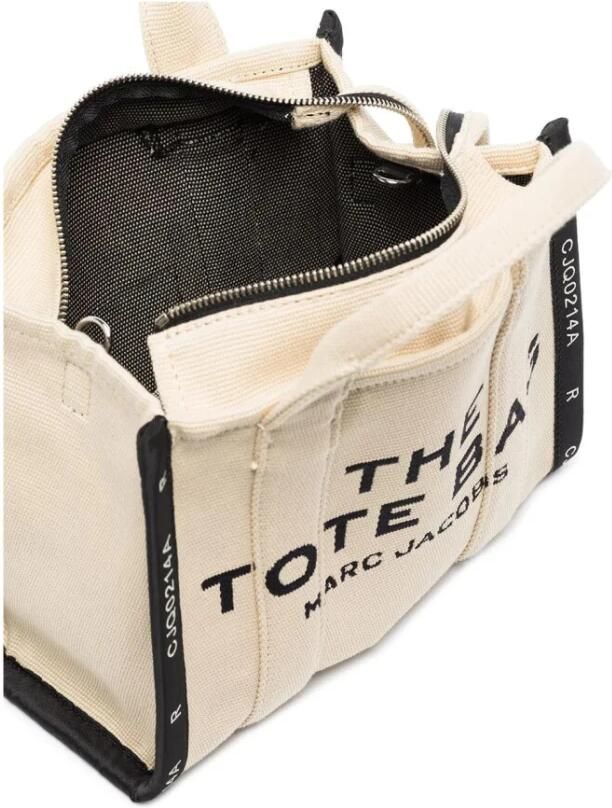 Marc Jacobs De Jacquard Small Traveler Tote Bag in zandkleur Beige Dames - Foto 5