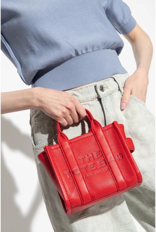 Marc Jacobs Totes & shoppers The Micro Tote in rood - Foto 7