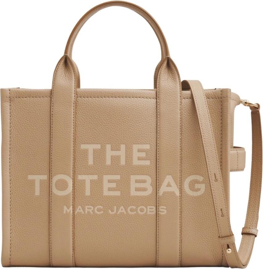 Marc Jacobs The Leather Medium Traveler Tote Bag Beige Dames - Foto 3