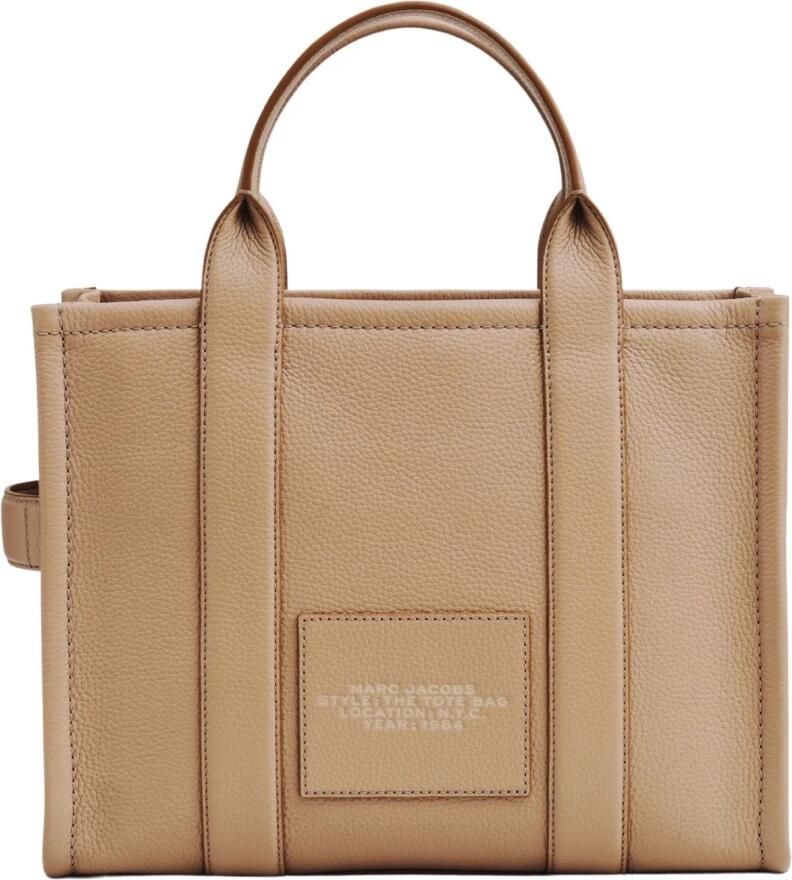 Marc Jacobs The Leather Medium Traveler Tote Bag Beige Dames - Foto 5