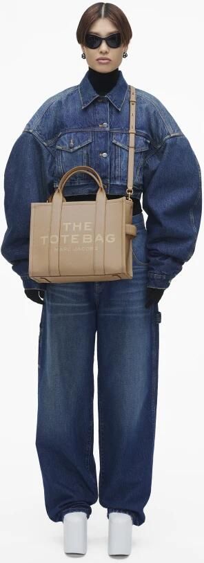 Marc Jacobs The Leather Medium Traveler Tote Bag Beige Dames - Foto 9