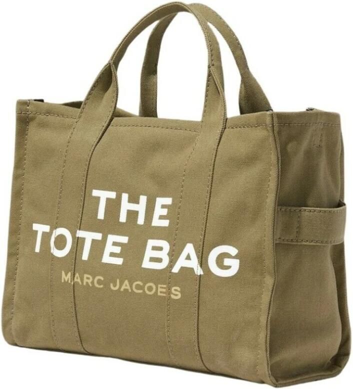 Marc Jacobs Groene Canvas Kleine Reiziger Tote Tas Green Dames - Foto 5