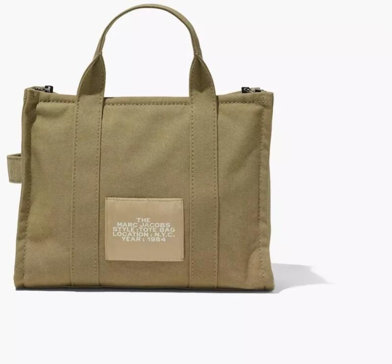 Marc Jacobs Groene Canvas Kleine Reiziger Tote Tas Green Dames - Foto 4