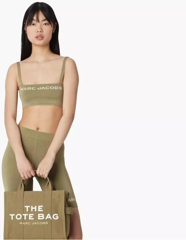 Marc Jacobs Groene Canvas Kleine Reiziger Tote Tas Green Dames - Foto 9