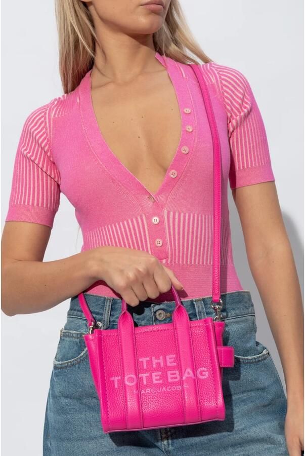 Marc Jacobs Roze Leren Micro Tote Tas Handtas Pink Dames - Foto 5