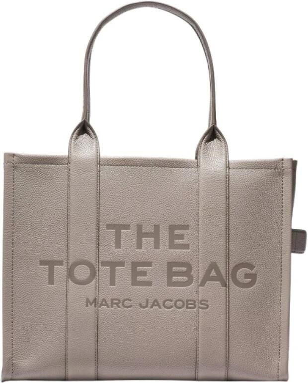 Marc Jacobs Gestructureerde leren shopper tas met logo Gray Dames - Foto 6