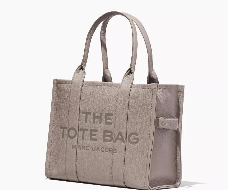 Marc Jacobs Gestructureerde leren shopper tas met logo Gray Dames - Foto 3