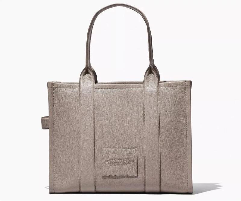 Marc Jacobs Gestructureerde leren shopper tas met logo Gray Dames - Foto 5