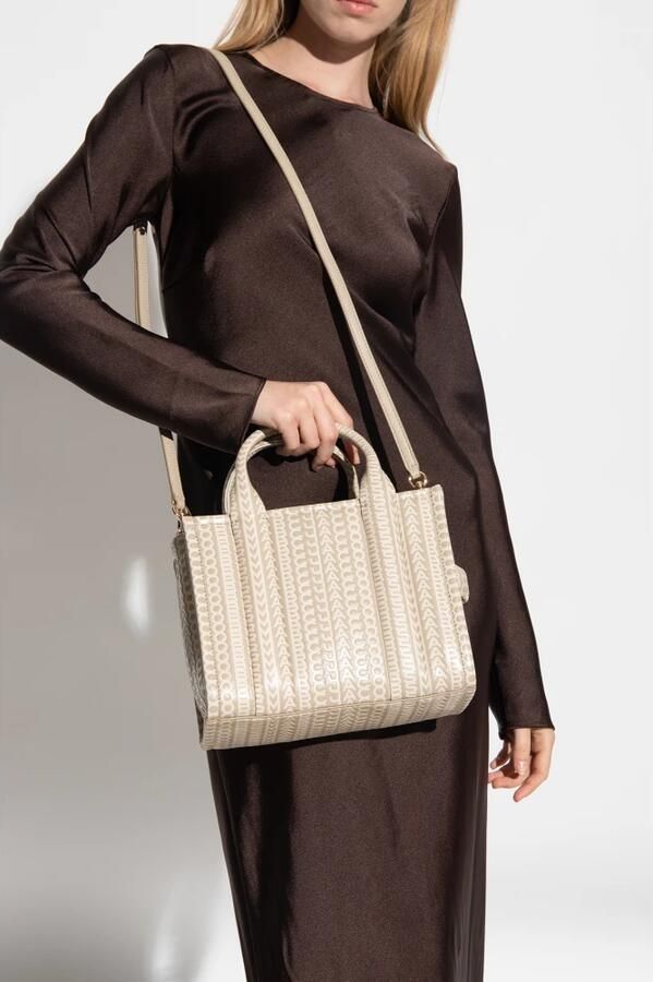 Marc Jacobs Kleine Monogram Tote Tas in Khaki Beige Dames - Foto 8