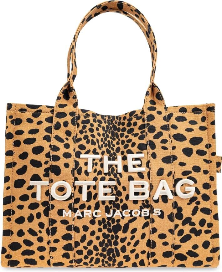 Marc Jacobs Shoppers & Totes 'The Cheetah Canvas Large Tote' Shopping Bag in bruin