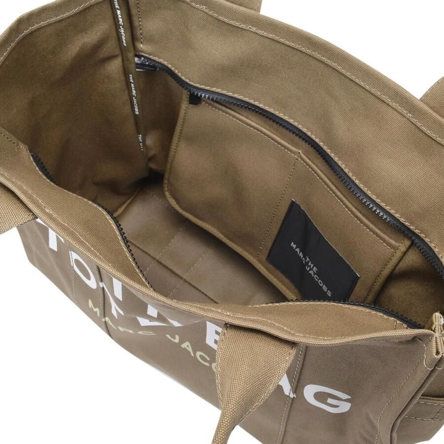 Marc Jacobs Canvas Tote met Logo Print en Ritssluiting Green Dames - Foto 2