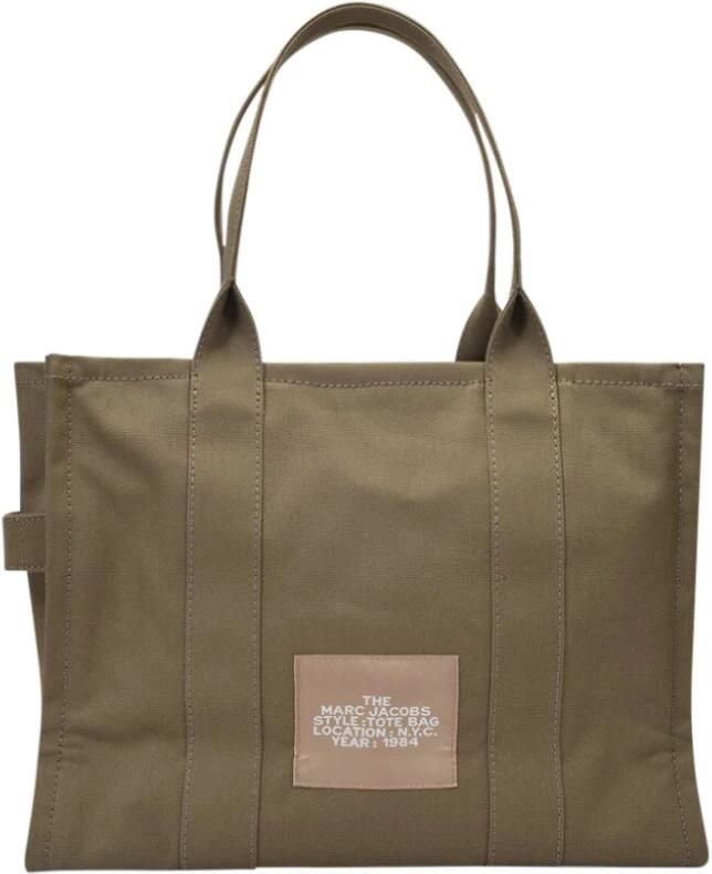 Marc Jacobs Canvas Tote met Logo Print en Ritssluiting Green Dames - Foto 6