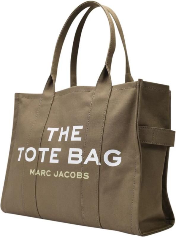 Marc Jacobs Canvas Tote met Logo Print en Ritssluiting Green Dames - Foto 7