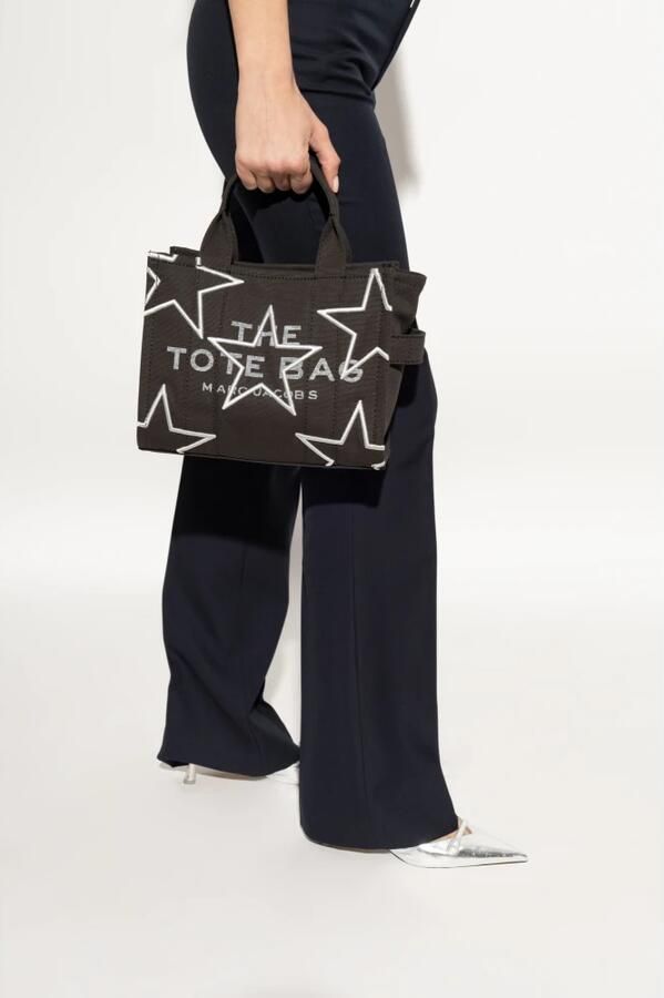 Marc Jacobs Canvas Logo Print Sterborduurwerk Tas Black Dames - Foto 6