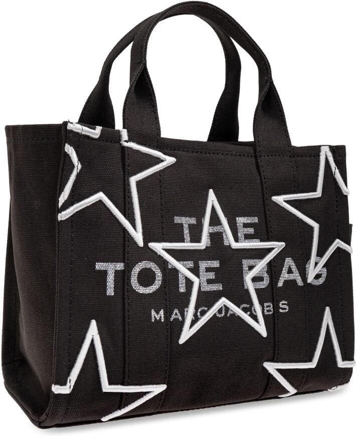 Marc Jacobs Canvas Logo Print Sterborduurwerk Tas Black Dames - Foto 3
