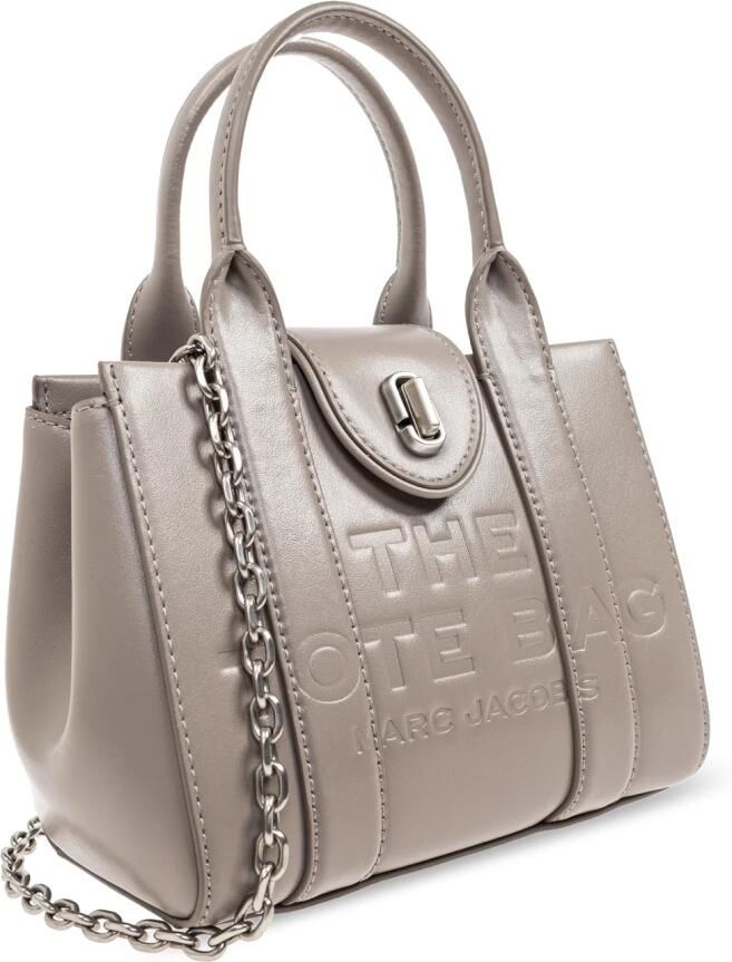 Marc Jacobs Shoppers & Totes The Crossbody Leather Grey in grijs - Foto 4