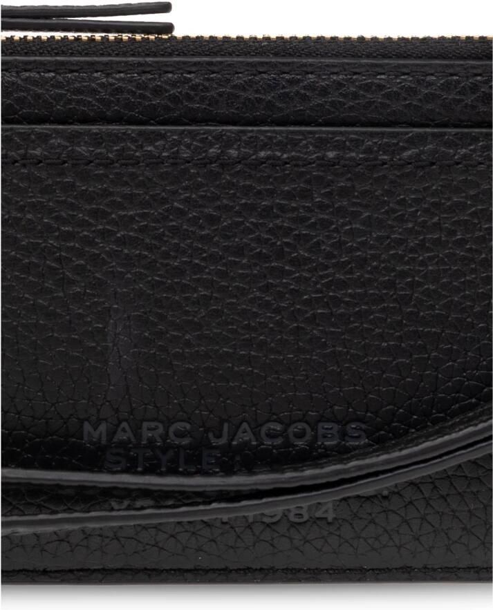 Marc Jacobs Stijlvolle ritssluiting polsband portemonnee Black Dames
