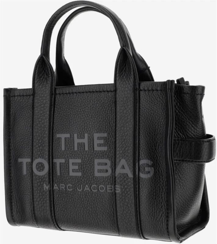 Marc Jacobs De Leren Mini Reizigerstas in zwart leer Black Dames - Foto 6