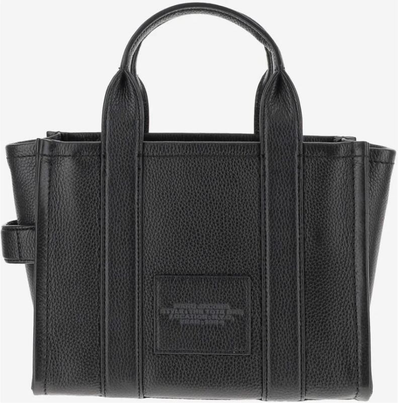 Marc Jacobs De Leren Mini Reizigerstas in zwart leer Black Dames - Foto 4