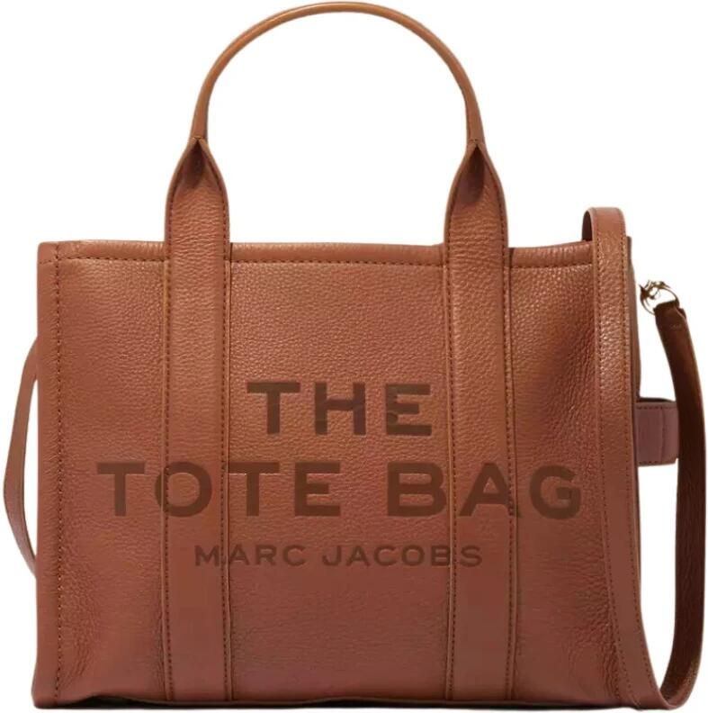 Marc Jacobs Gestructureerde Leren Tote Handtas met Schouderband Brown Dames - Foto 5