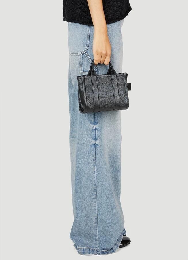 Marc Jacobs Korrelig lederen Crossbody Tote Tas Black Dames - Foto 9