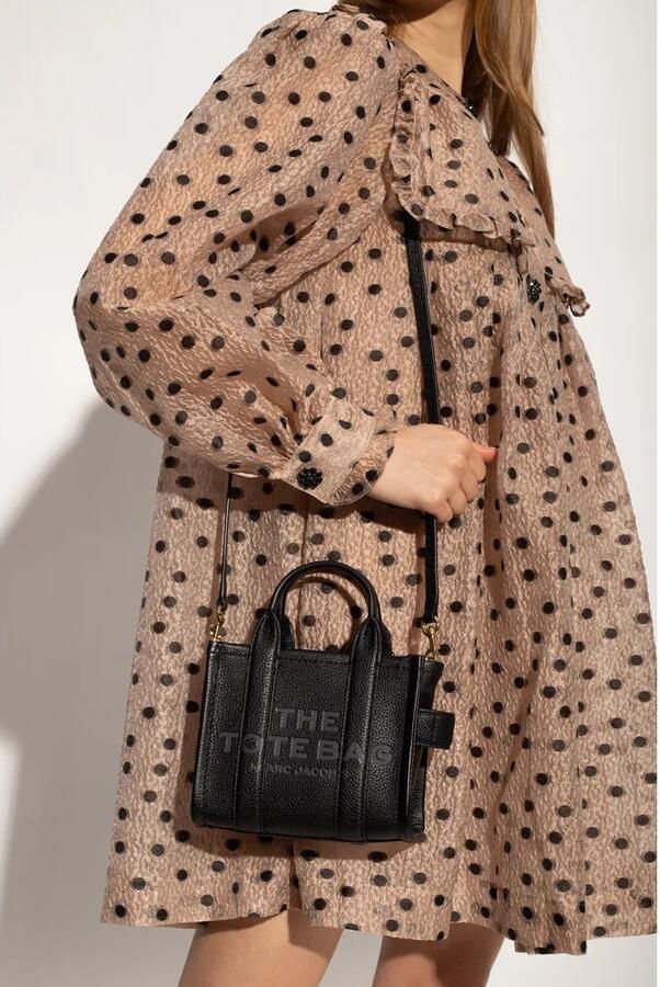 Marc Jacobs Korrelig lederen Crossbody Tote Tas Black Dames - Foto 11