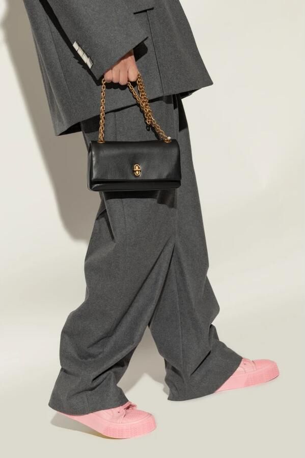 Marc Jacobs Zwarte leren kettingportemonnee schoudertas Black Dames - Foto 4