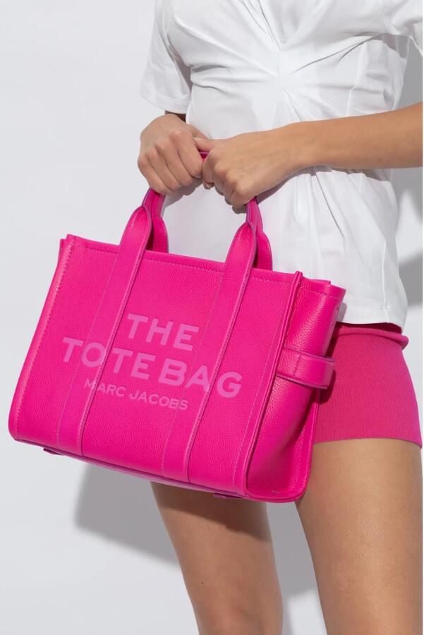 Marc Jacobs Totes & shoppers The Medium Tote Leather Pink in roze - Foto 6