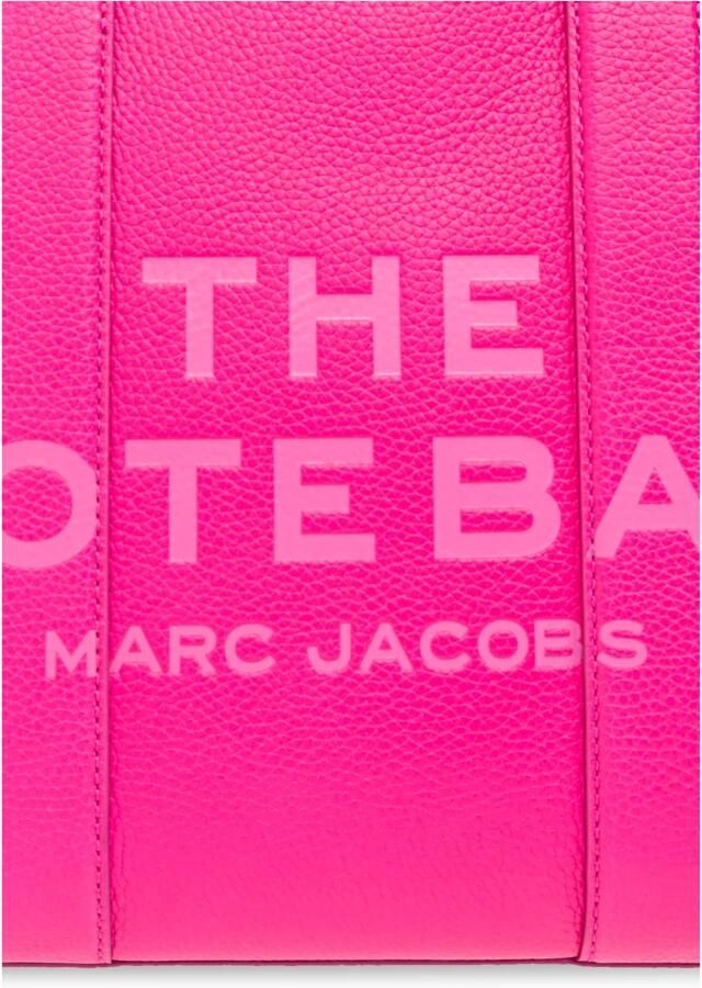 Marc Jacobs Totes & shoppers The Medium Tote Leather Pink in roze - Foto 5