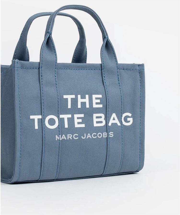 Marc Jacobs Blauwe Schaduw Canvas Kleine Tote Handtas Blue Dames