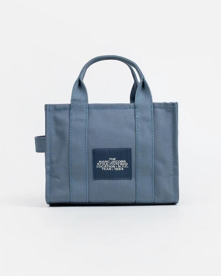Marc Jacobs Blauwe Schaduw Canvas Kleine Tote Handtas Blue Dames - Foto 3