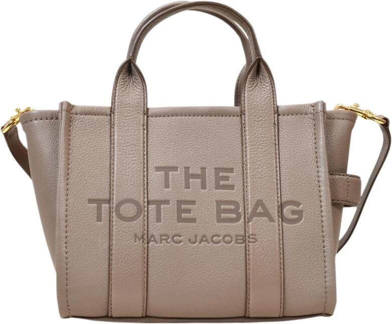 Marc Jacobs Getextureerde leren tote handtas met riem Gray Dames - Foto 10