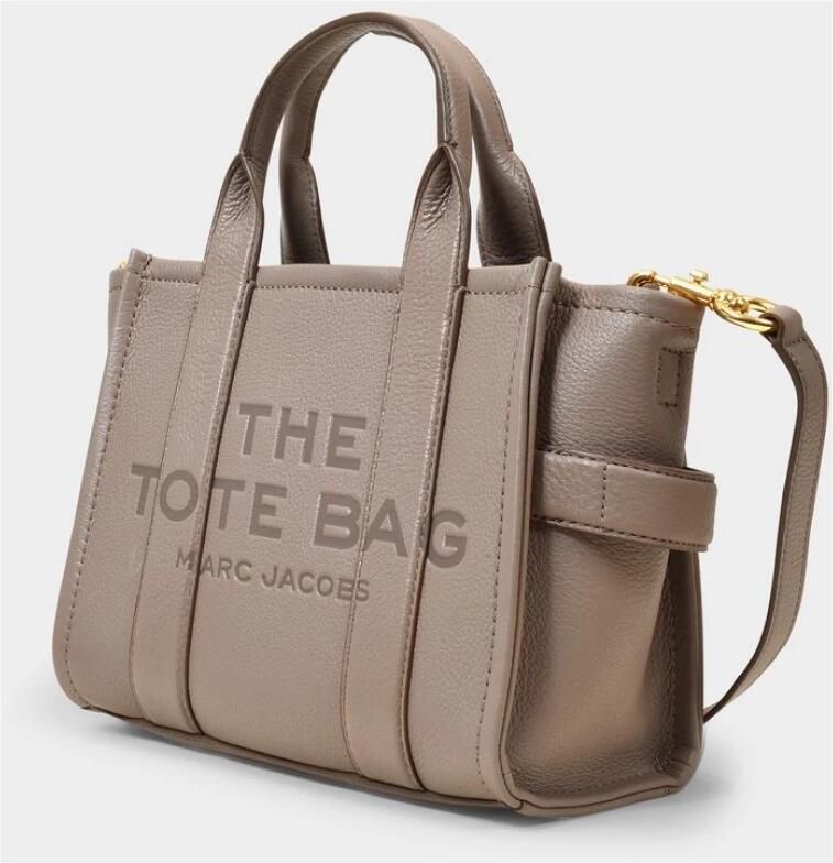 Marc Jacobs Getextureerde leren tote handtas met riem Gray Dames - Foto 7