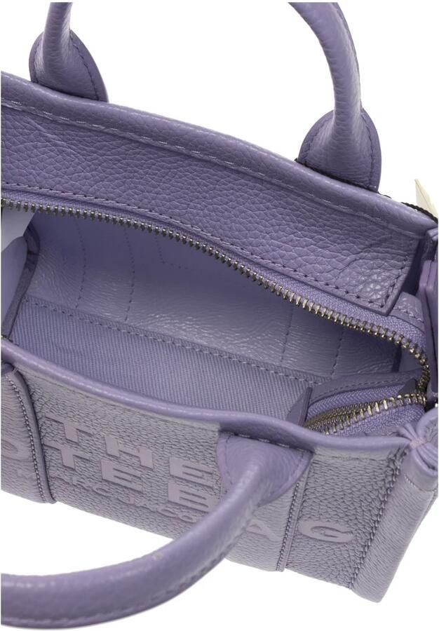 Marc Jacobs Leren Mini Tote Tas met Logo Opdruk Purple Dames - Foto 3